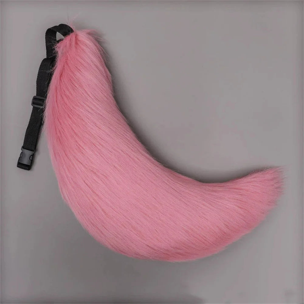 Anime COS Cat Fox Tails Plush Cosplay Big Tails Dog Furry Tail Role Play Party Props Fursuit Tail Halloween Costume Accessories