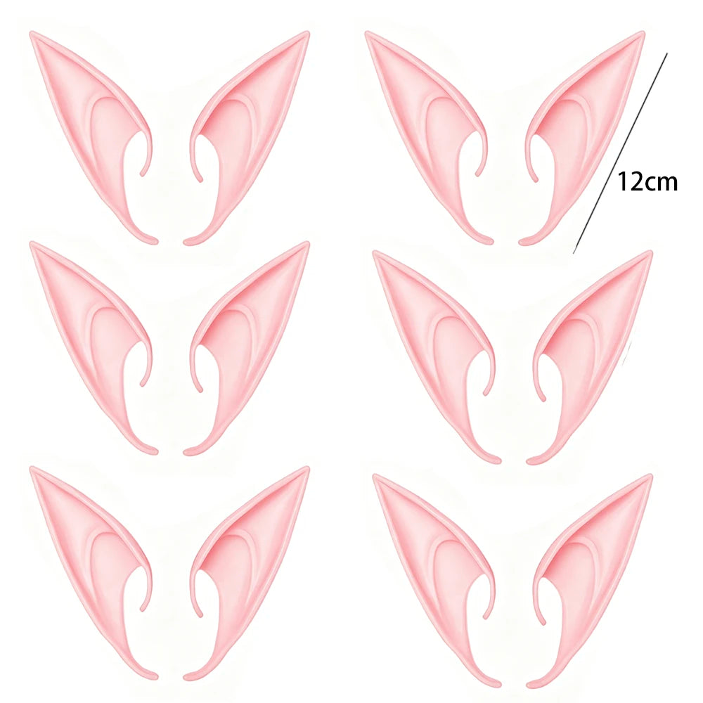 Halloween Elf Ears Latex Simulation Ears Props Fairy Angel Cosplay Mask Halloween Costume Accessories Mascaras Halloween Party