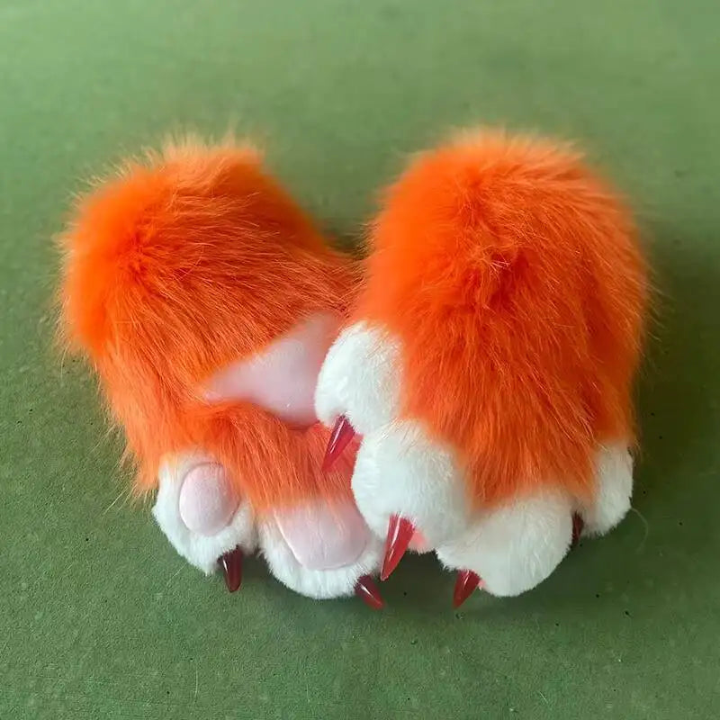 New Fursuit Kigurumi Furry Animal Paws Gloves Nails Kig Cosplay Costume Wearable Furry Animal Colorful Claws Cos Props Halloween