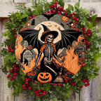 Halloween Wooden House Number Hanging Sign