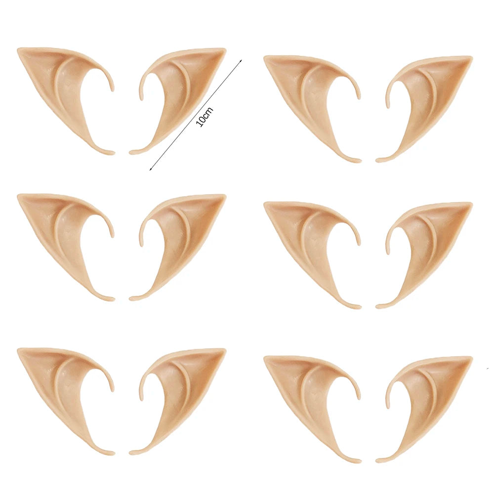 Halloween Elf Ears Latex Simulation Ears Props Fairy Angel Cosplay Mask Halloween Costume Accessories Mascaras Halloween Party