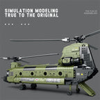 DIY Military Chinook Helicopter Building Blocks Toy