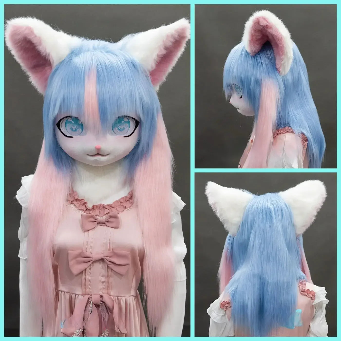 Fursuit Head Kigurumi Kig Furry Mask Cosplay Costume Paws Tail Comiket Furry Headbase Cat Rabbit Doll Animal Cosplay Costume