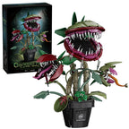 Creative Carnivorous Potted Plant Man-Eating Flower Building Blocks Home Decoration Collection MOC Bricks Toys for Children Gift