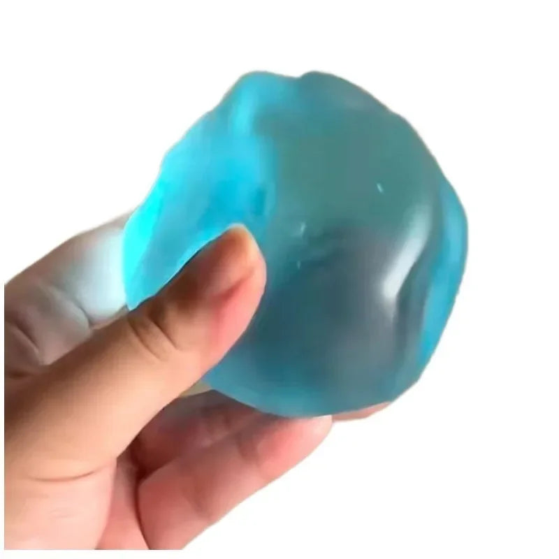 Blue Maltose Squishy Toys anti Stress Sensory Fidgets Toy Soft Simulated Transparent Blue Maltose Slow-Rebound Decompression Toy