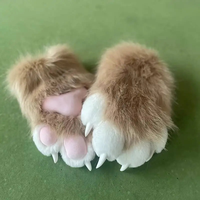 New Fursuit Kigurumi Furry Animal Paws Gloves Nails Kig Cosplay Costume Wearable Furry Animal Colorful Claws Cos Props Halloween