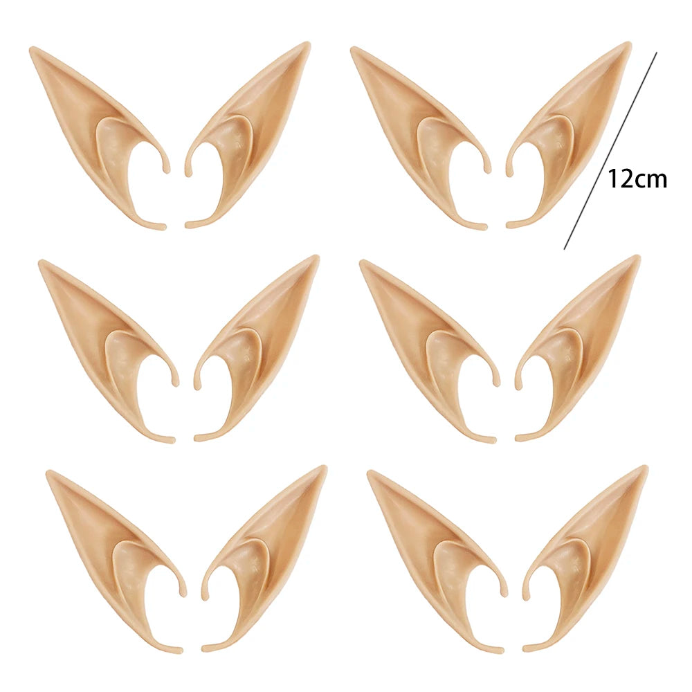 Halloween Elf Ears Latex Simulation Ears Props Fairy Angel Cosplay Mask Halloween Costume Accessories Mascaras Halloween Party