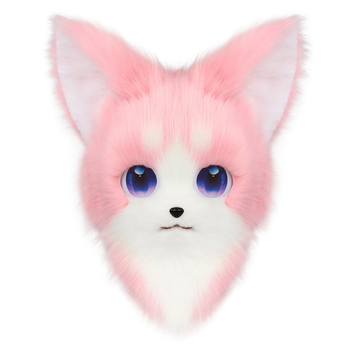 Animal Furry Fursuit Head Mask Plush Cat Fox Mask Costume Props for Halloween Cosplay Party