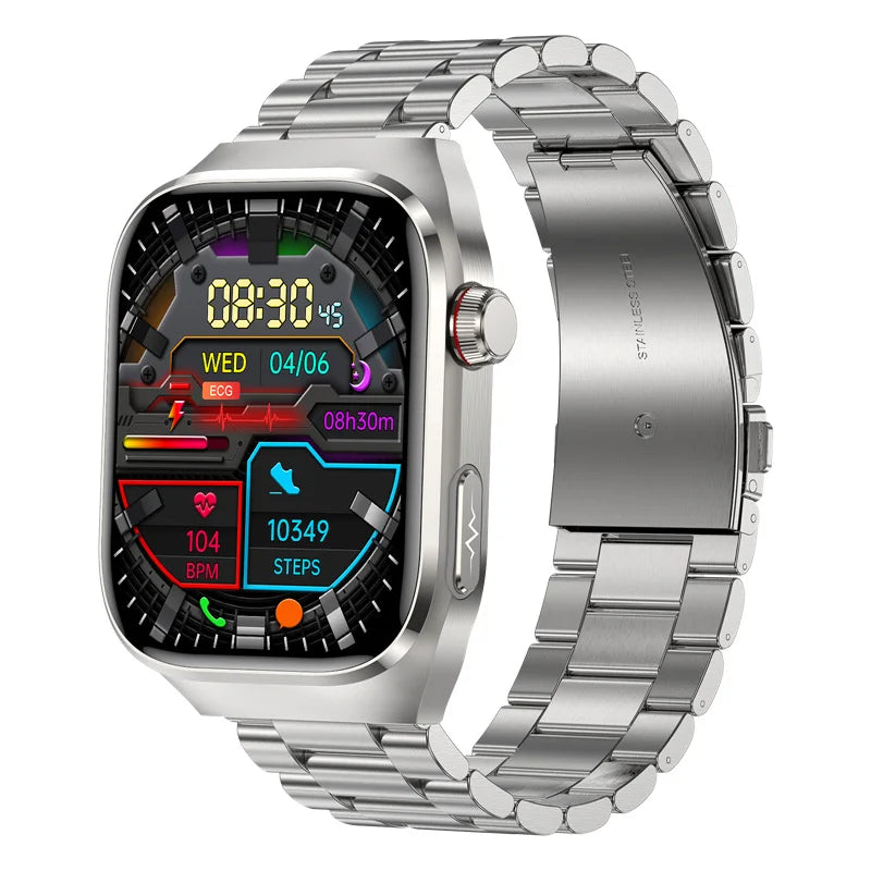 Men AMOLED Smart Watch TK16 Pro ECG Health Monitor SOS BT Calling AI Vocie Multi Sport Modes Fitness Tracking Smartwatch