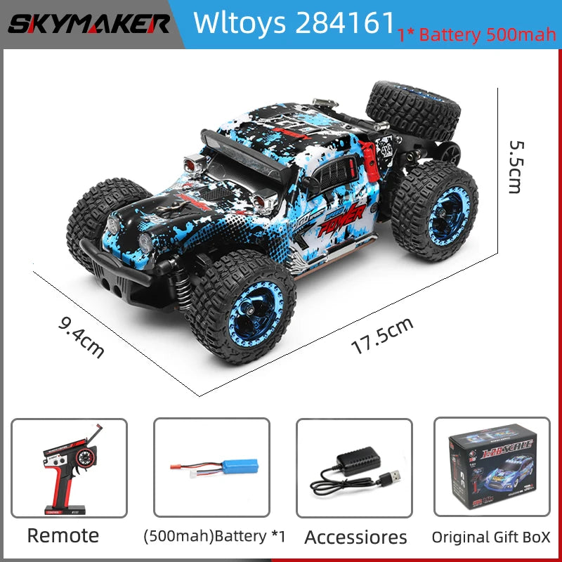 Wltoys 1/28 Rc Car 284010 284161 4WD Drive Off-Road 2.4G 30KM/H High Speed Alloy Car 1:28 Rally Racing Car Toys for Kids Gift