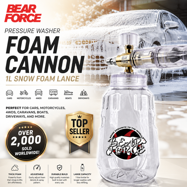 BEAR FORCE Pressure Washer Foam Cannon – 1L Snow Foam Lance