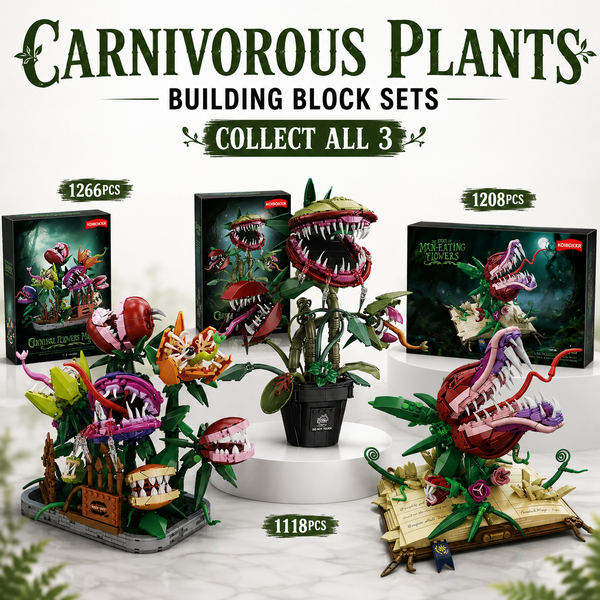 Carnivorous Man-Eating Plant Building Sets – 3 Designs