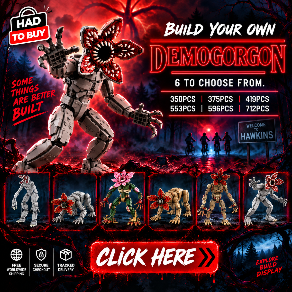 Stranger Things Demogorgon Building Sets – Multiple Designs