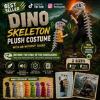 Dino Skeleton Plush Costume – With or Without Sound
