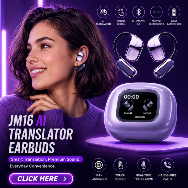 Bluetooth Headset with Touch Screen Translation and Noise Cancellation