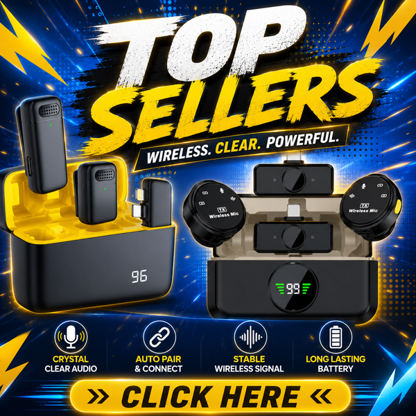 Wireless Dual Lavalier Microphone Kit for Android iPhone