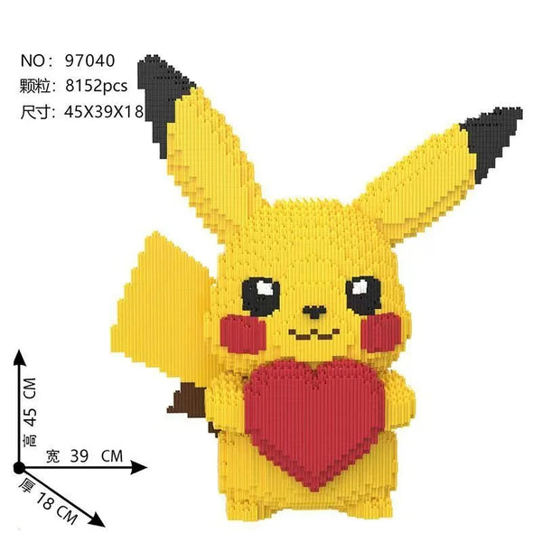 Pikachu Light-Up Heart Micro Blocks – 8,152PCS