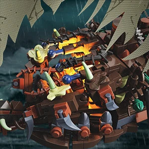 2,159 Pieces - LED Flying Dutchman Ghost Pirate Ship Building Block Set