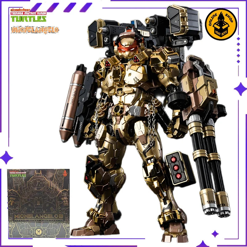 HEATBOYS Michelangelo Gold Shine Edition – Limited Edition Metal Mecha Collectible