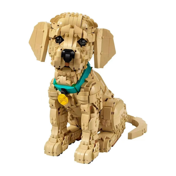 2026 NEW 2,102PCS Golden Retriever Puppy Building Blocks – Posable Dog Model