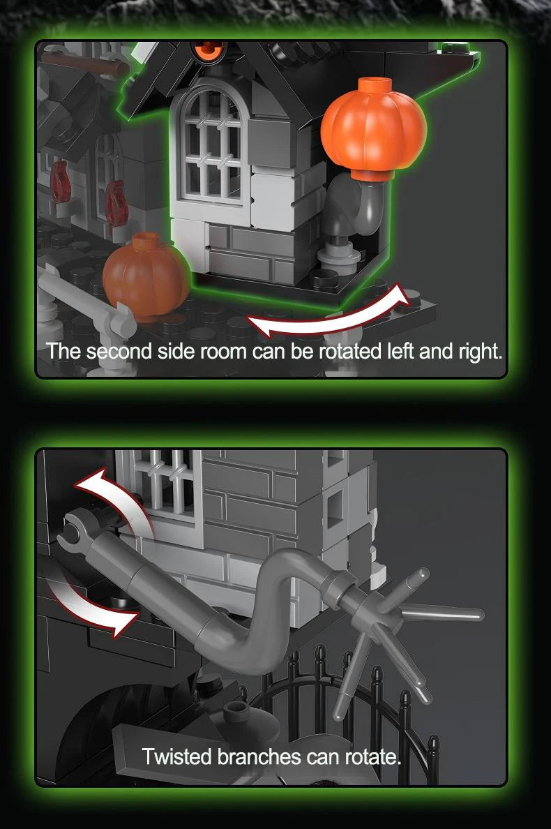 Nightmare-Inspired Haunted Mansion Building Block Collection – 581 Pieces
