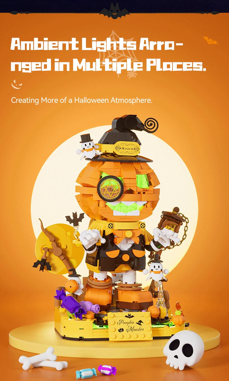 Halloween Horror Building Block Collection – Spooky MOC Display Sets