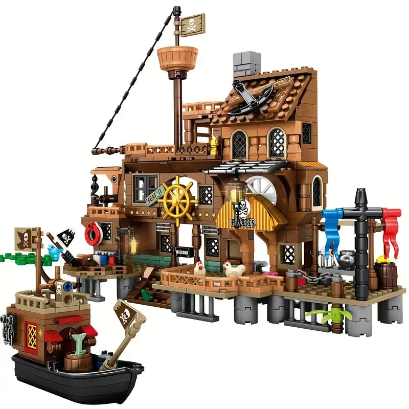 Medieval Pirate Island Fortress Building Blocks