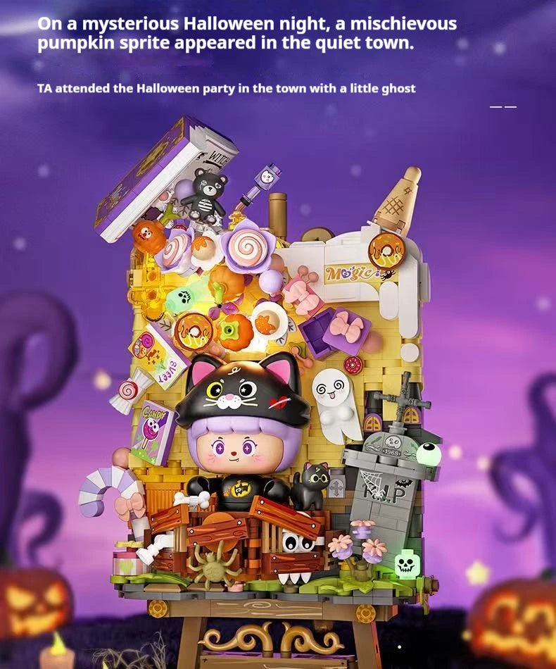 Halloween Horror Building Block Collection – Spooky MOC Display Sets