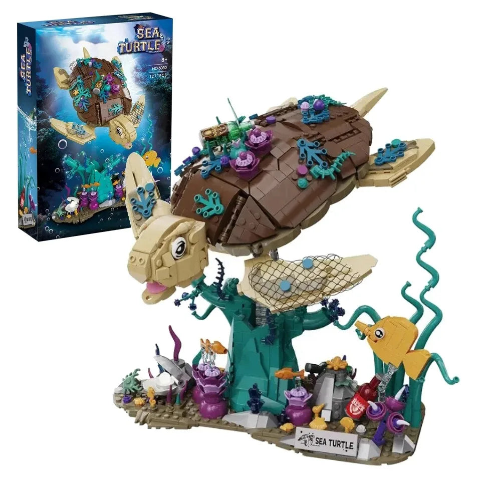 2026 NEW 1,271PCS - Sea Turtle Building Blocks – Ocean Display Model