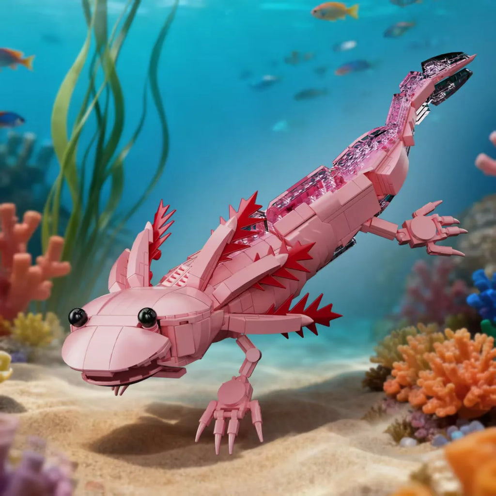 998PCS Axolotl Building Blocks – Underwater Display Model