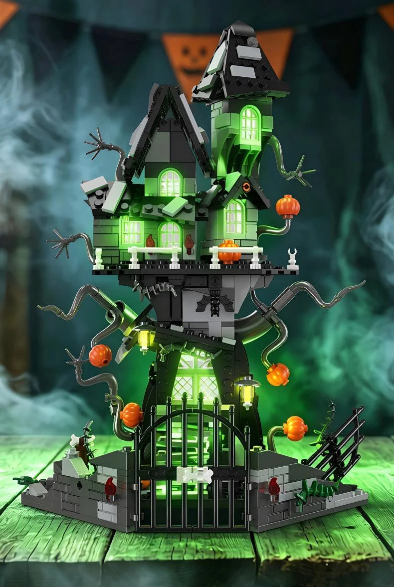 Nightmare-Inspired Haunted Mansion Building Block Collection – 581 Pieces