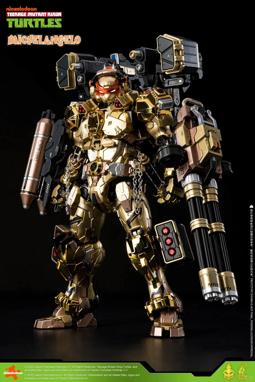 HEATBOYS Michelangelo Gold Shine Edition – Limited Edition Metal Mecha Collectible