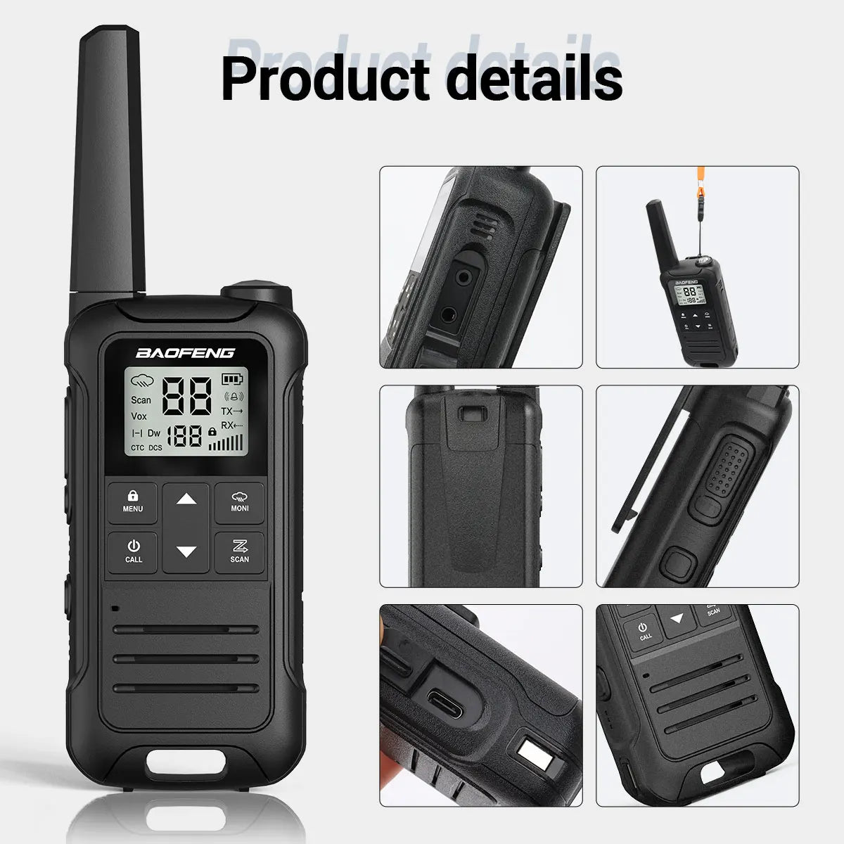 Baofeng F22 Walkie Talkie Twin Pack – Long Range PMR/FRS Two-Way Radios
