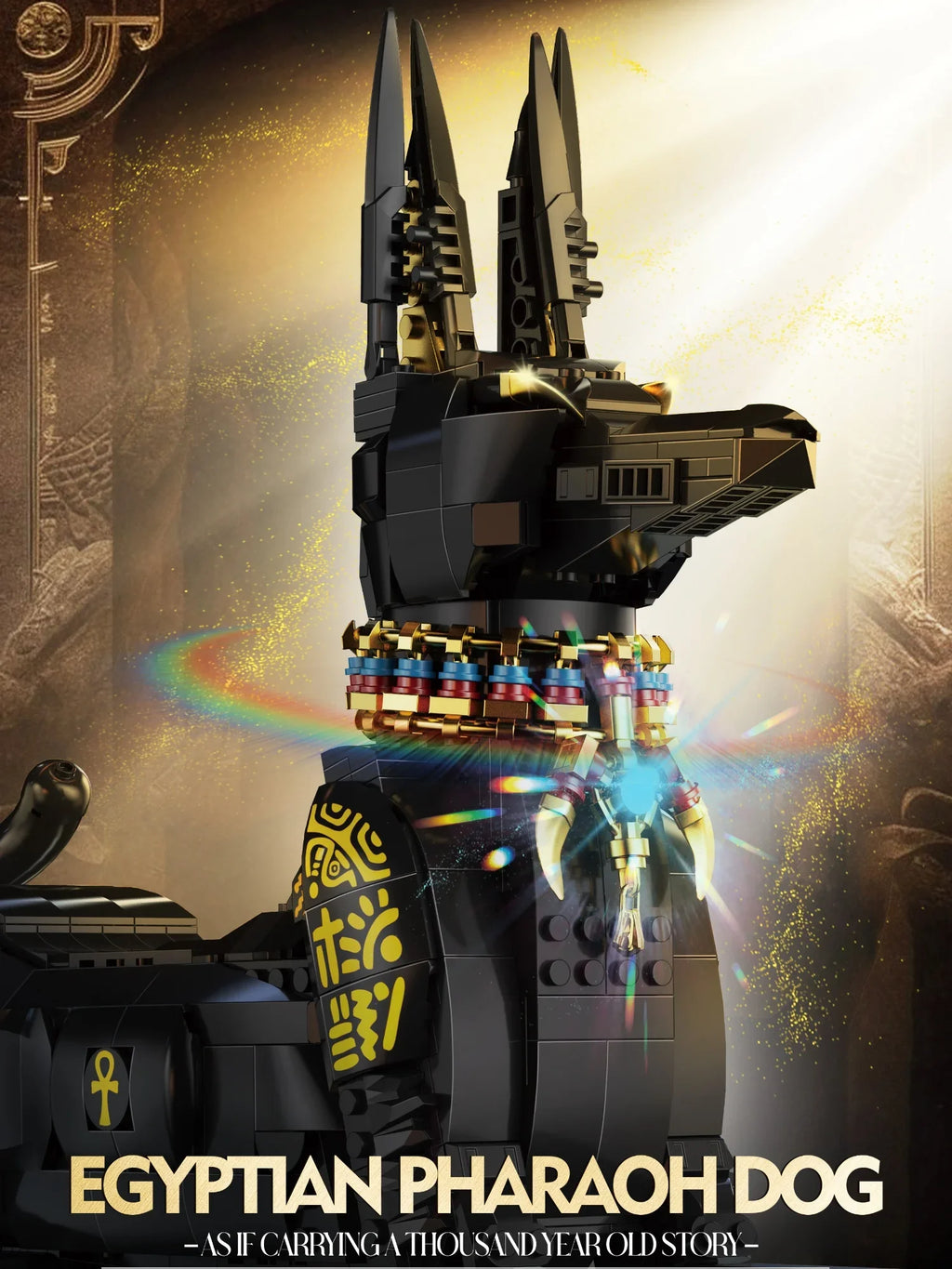 1208PCS Egyptian Anubis Building Blocks – 45cm Guardian Statue