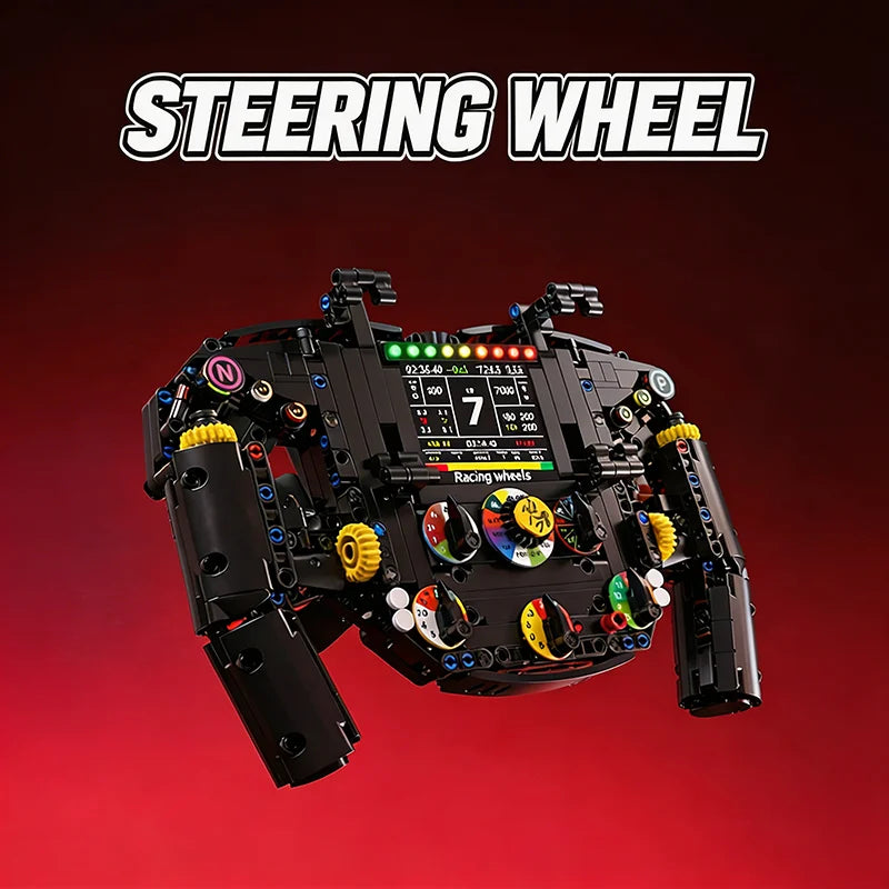 Formula Racing Steering Wheel Building Block Collection – 800+ Pieces