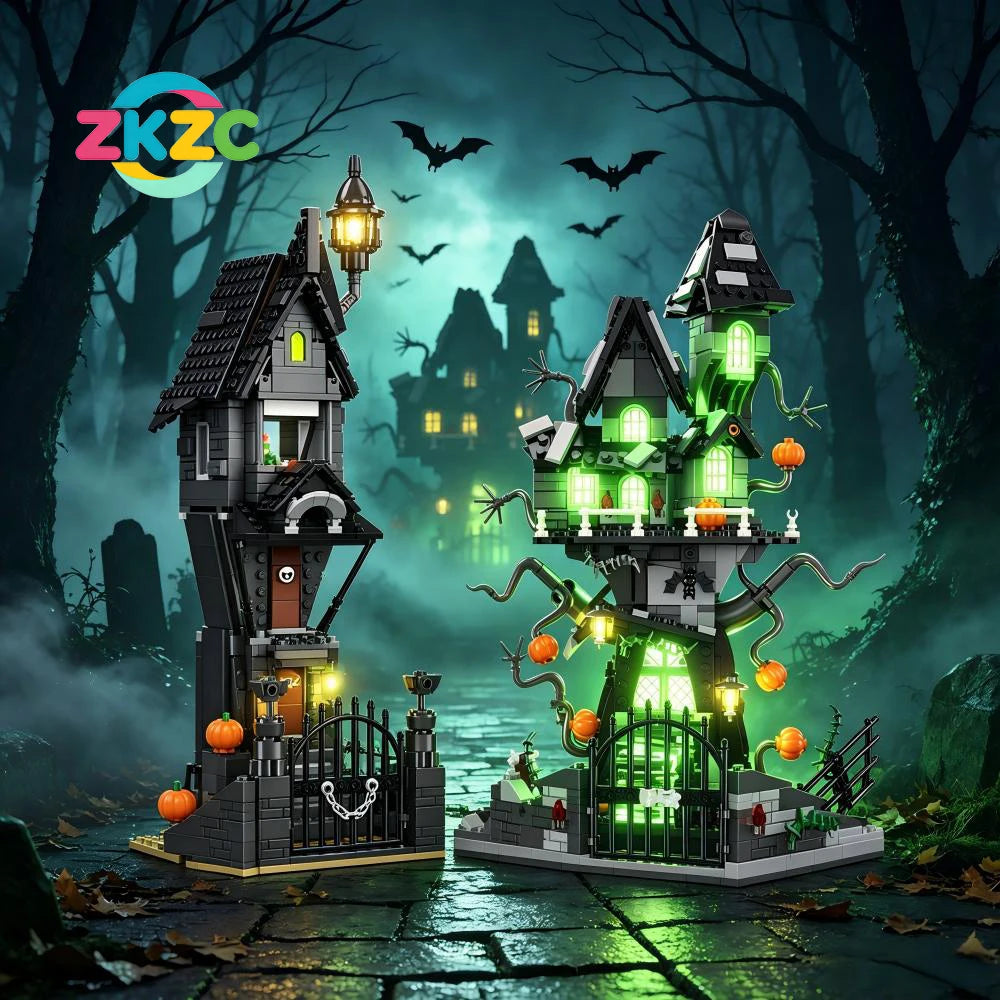 Nightmare-Inspired Haunted Mansion Building Block Collection – 581 Pieces