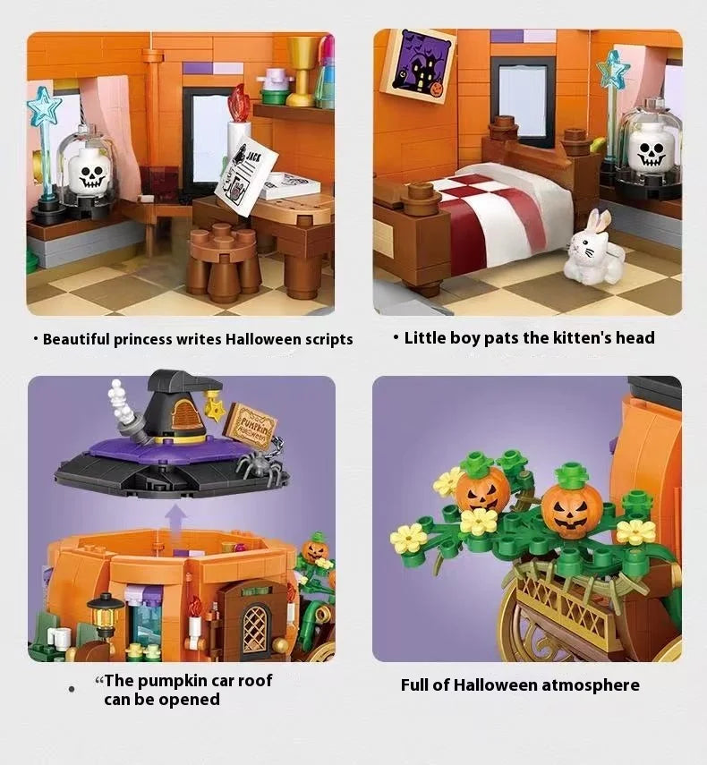 Halloween Horror Building Block Collection – Spooky MOC Display Sets