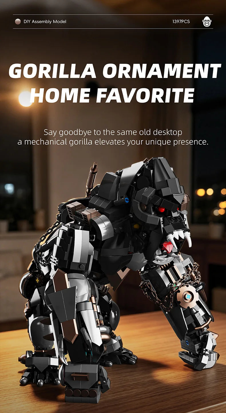1,414 Pieces - Giant King Kong Mecha Building Block Set