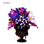 947PCS Gothic Blood Rose Bouquet Building Set