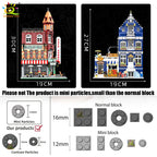 HUIQIBAO City Corner Coffee Shop Micro Building Blocks – 5 Sets to Collect