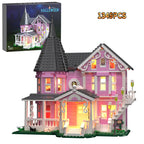 MOC Coraline™ The Pink Palace House Building Set – 1,349 Pieces with LED Lights