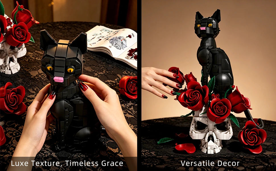 Gothic Black Cat Building Blocks – 1,576PCS