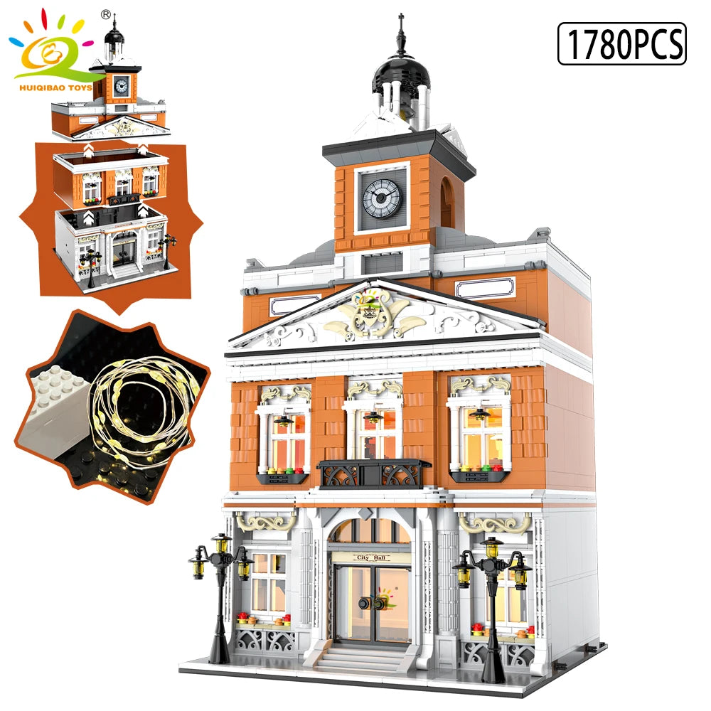 HUIQIBAO City Corner Coffee Shop Micro Building Blocks – 5 Sets to Collect