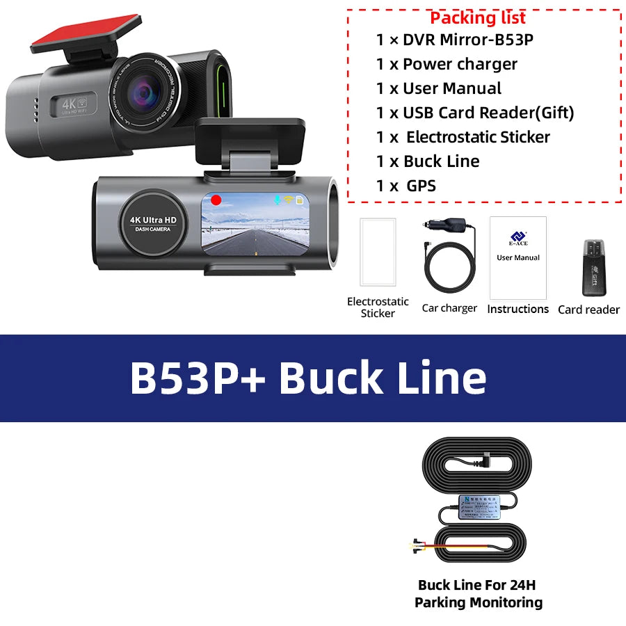 4K WiFi Dash Cam with Sony Sensor
