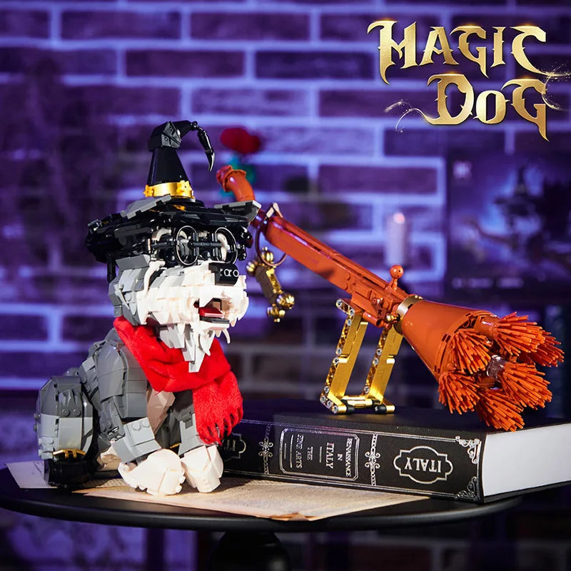 1,298PCS Magic Schnauzer &amp; Broom Building Set
