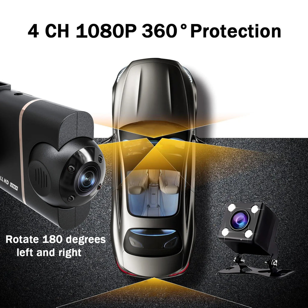 4-Camera 1080P WiFi Dash Cam
