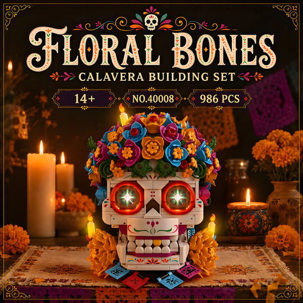 959PCS Day of the Dead Skull Building Set