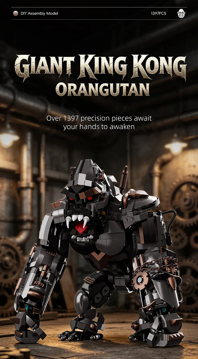 1,414 Pieces - Giant King Kong Mecha Building Block Set