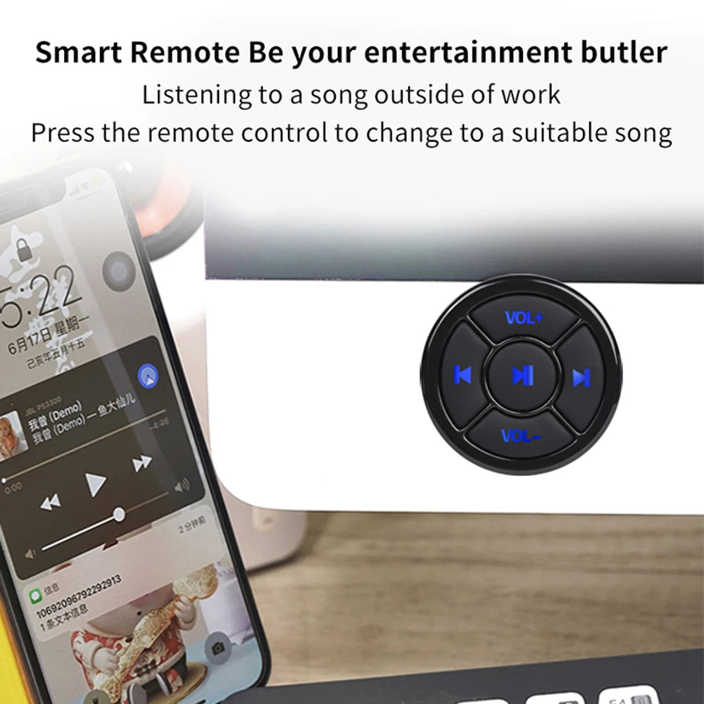 Bluetooth Media Remote for Car & Motorcycle