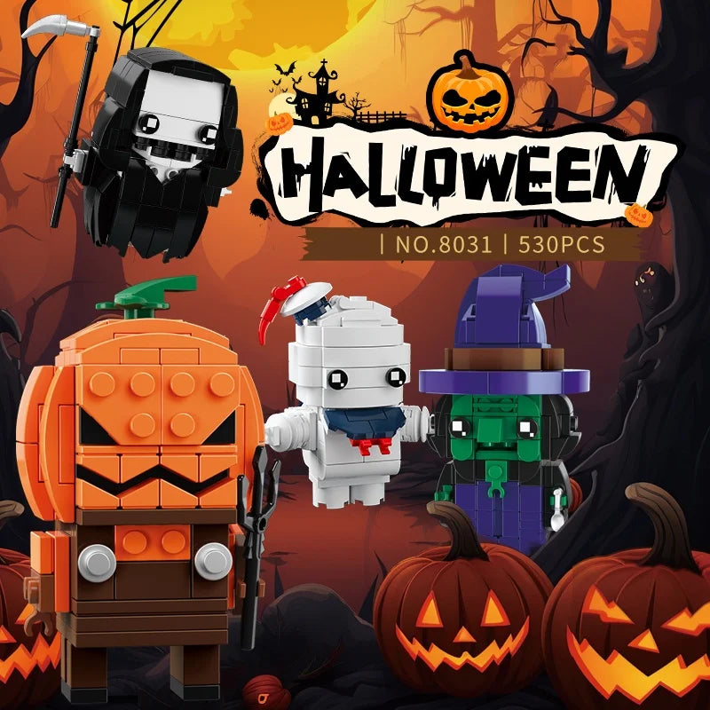 Halloween Horror Building Block Collection – Spooky MOC Display Sets